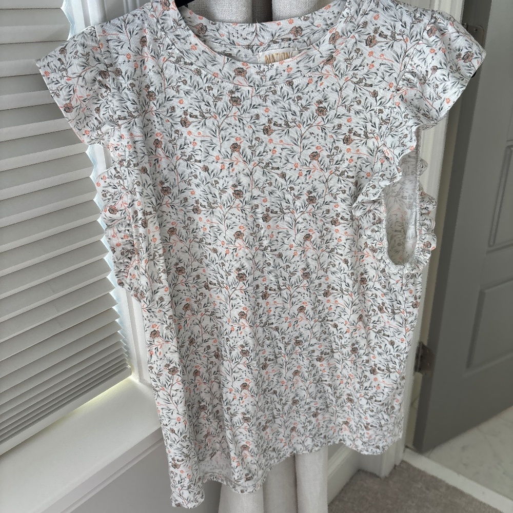 Nation flutter sleeve tshirt